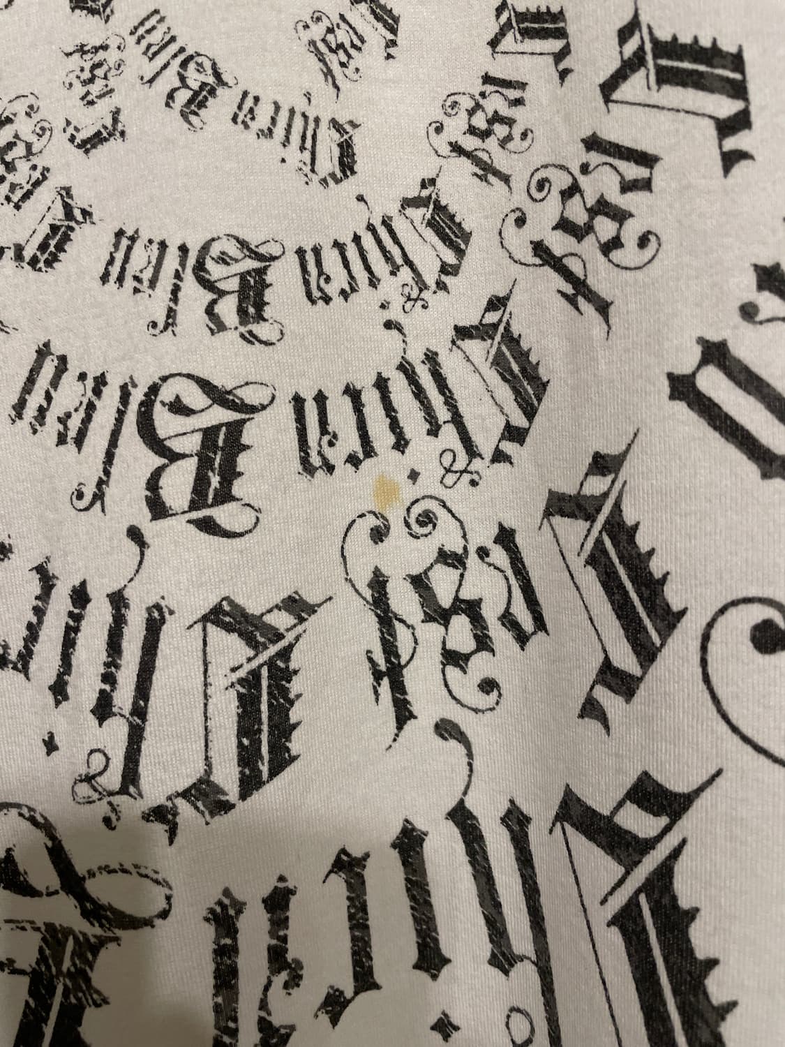 원형 레터링 프린트 화이트 티셔츠 펑크 y2k 상품이미지3