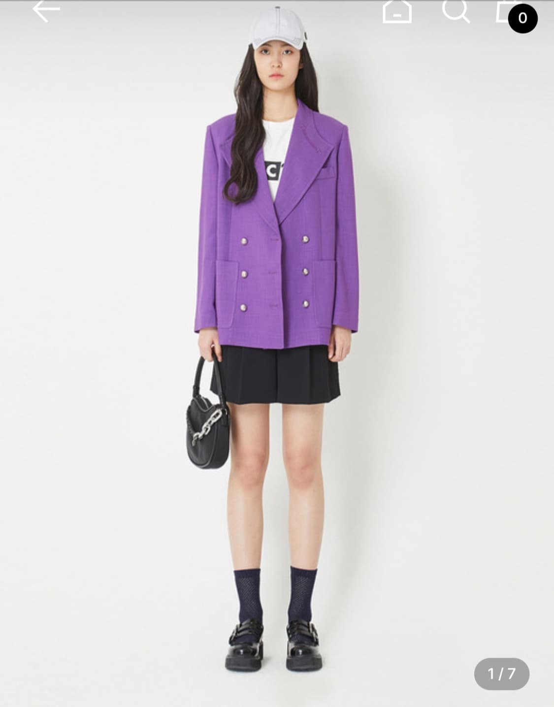 럭키슈에뜨 칼라 엠브로이더리 더블자켓 36사이즈 상품이미지1