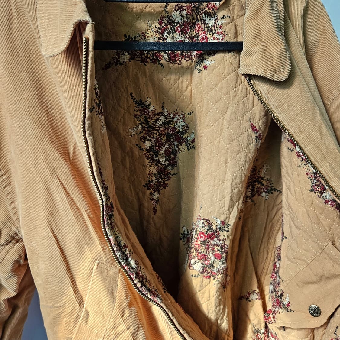 Ketty 리버시블 코듀로이 블루종 플라워 패치 집업 자켓 희귀 모리걸 상품이미지3