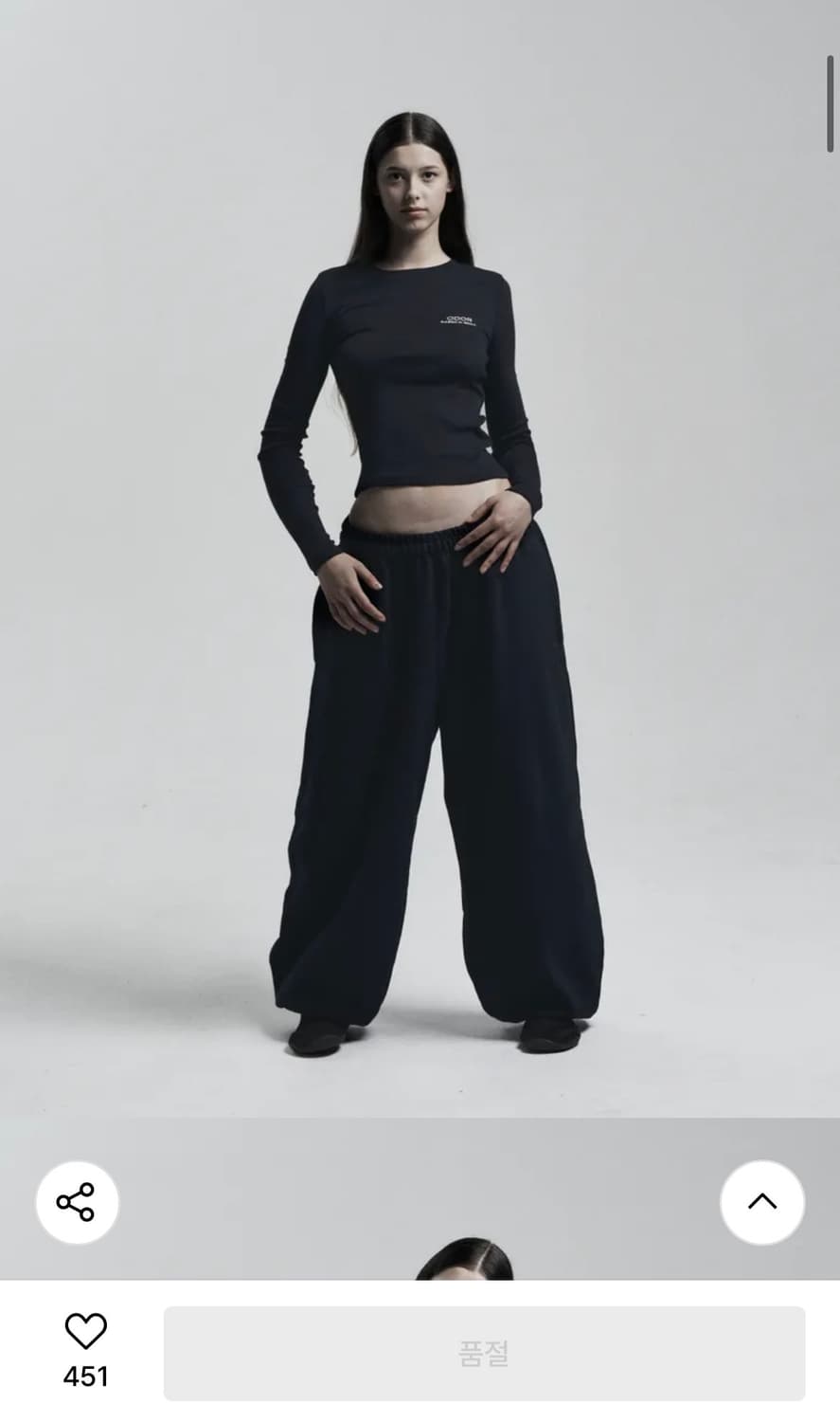 오도어 베이직 티 네이비 상품이미지2