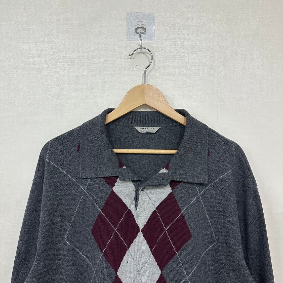 지방시 아가일 체크니트XL 상품이미지2