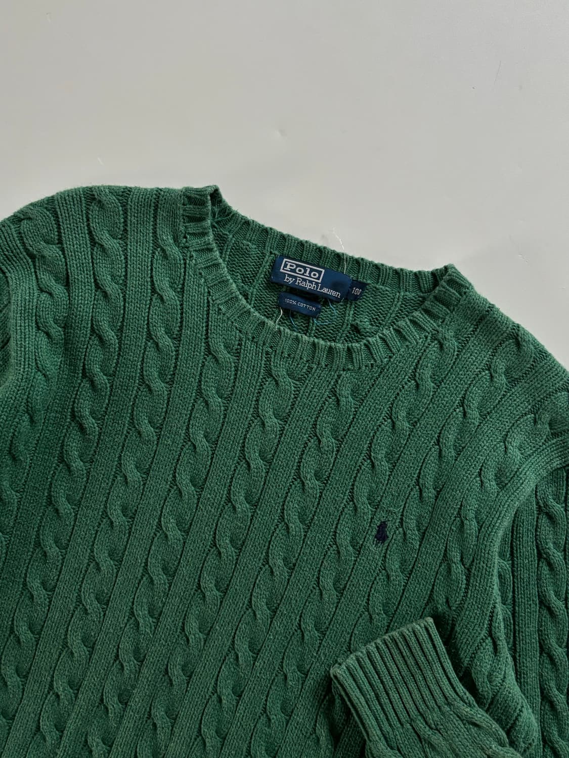 Polo 폴로 랄프로렌 그린 케이블 니트 상품이미지3