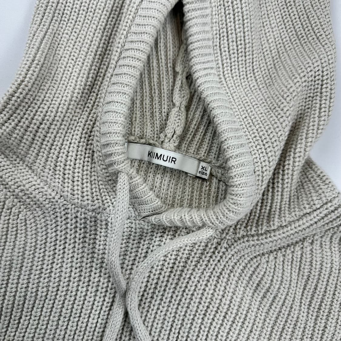 키뮤어 니트 후드 베이지 상품이미지5