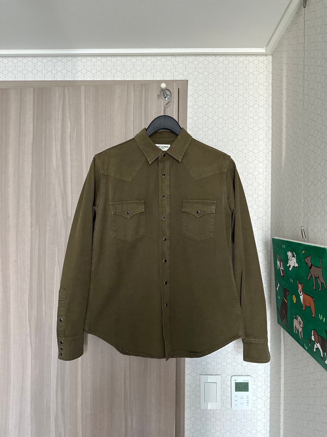 생로랑 퍼머넌트 웨스턴 셔츠 카키 XL 상품이미지1