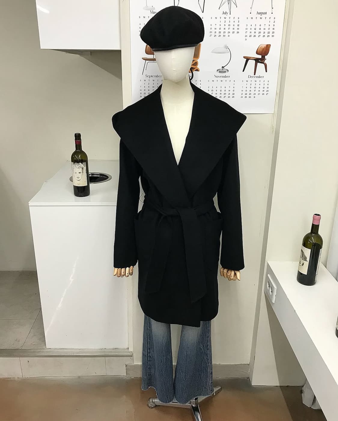 막스마라 카멜울 후드 벨티드 코트 상품이미지6