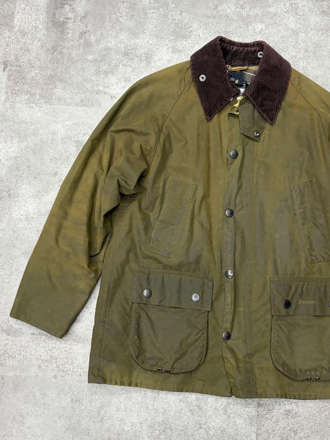 바버 비데일 왁스 자켓 올리브 상품이미지3