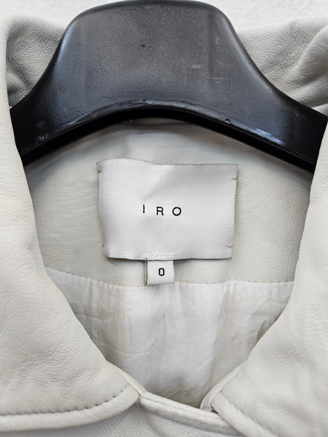 IRO 화이트 가죽 라이더 자켓 상품이미지3