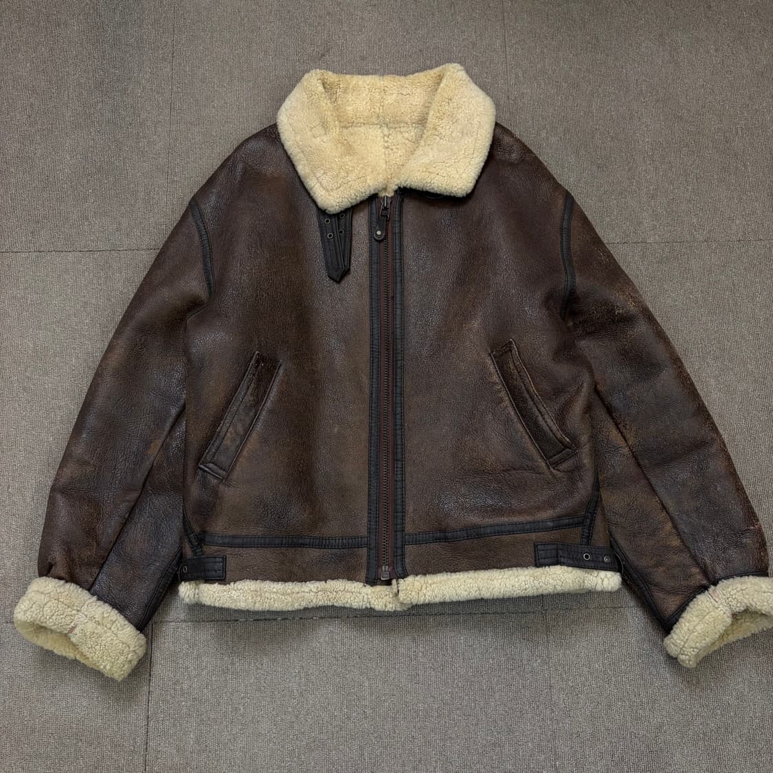 vintage B-3 레더 무스탕 상품이미지1