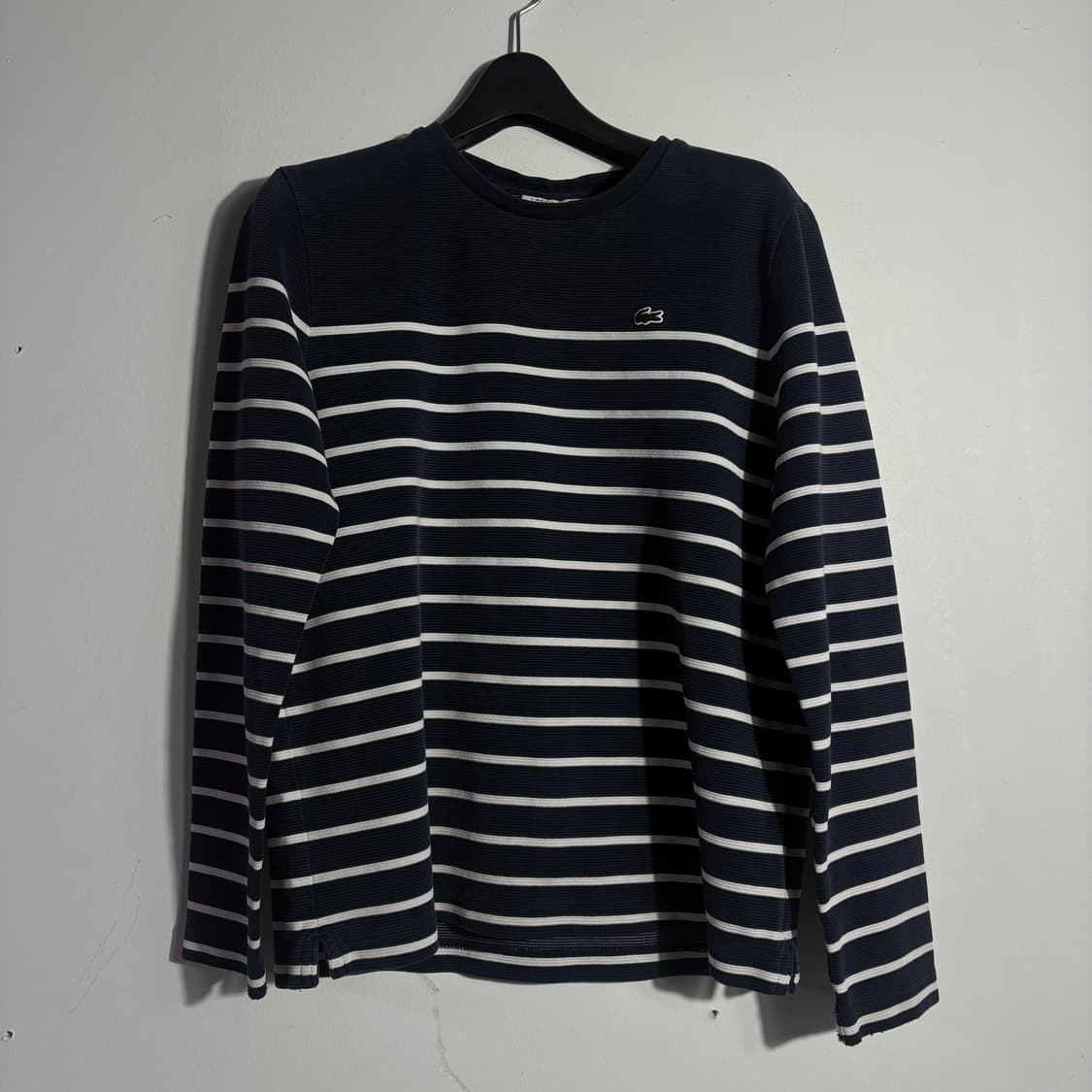 라코스테 네이비 스트라이프 긴팔 티셔츠 상품이미지1