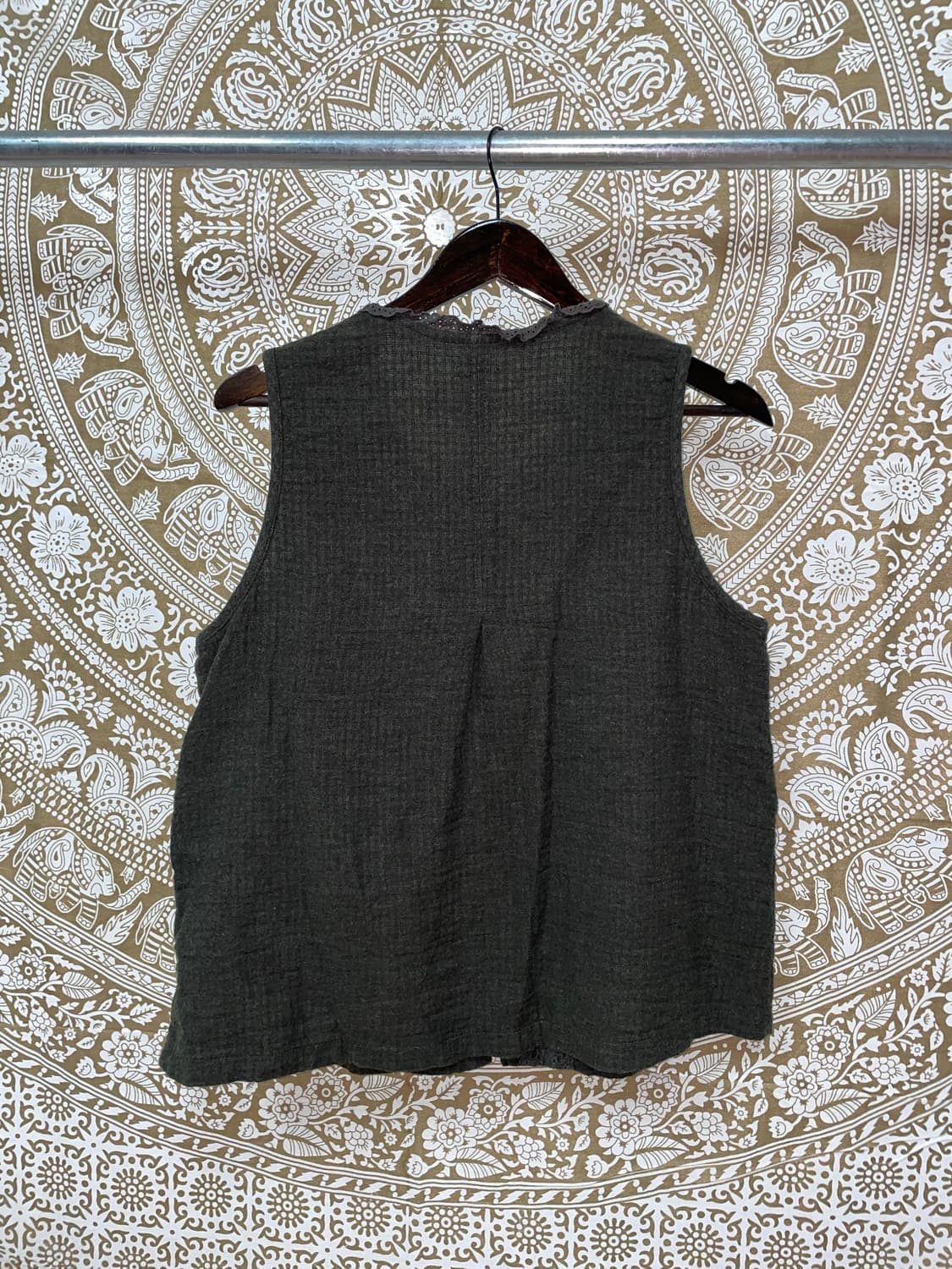 빈티지 여성 레이스 디테일 베스트 자켓  상품이미지5