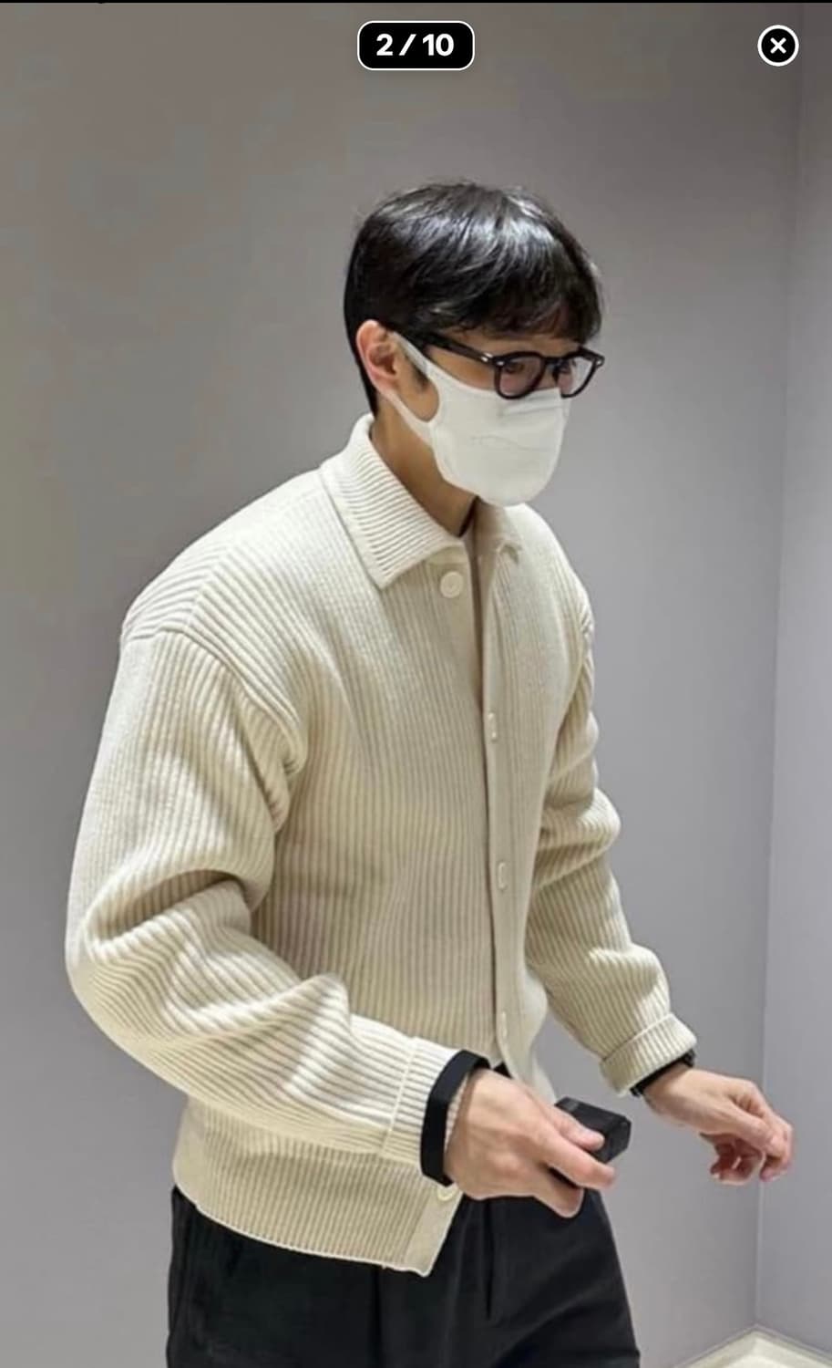 아모멘토 리브드 가디건 L 상품이미지4