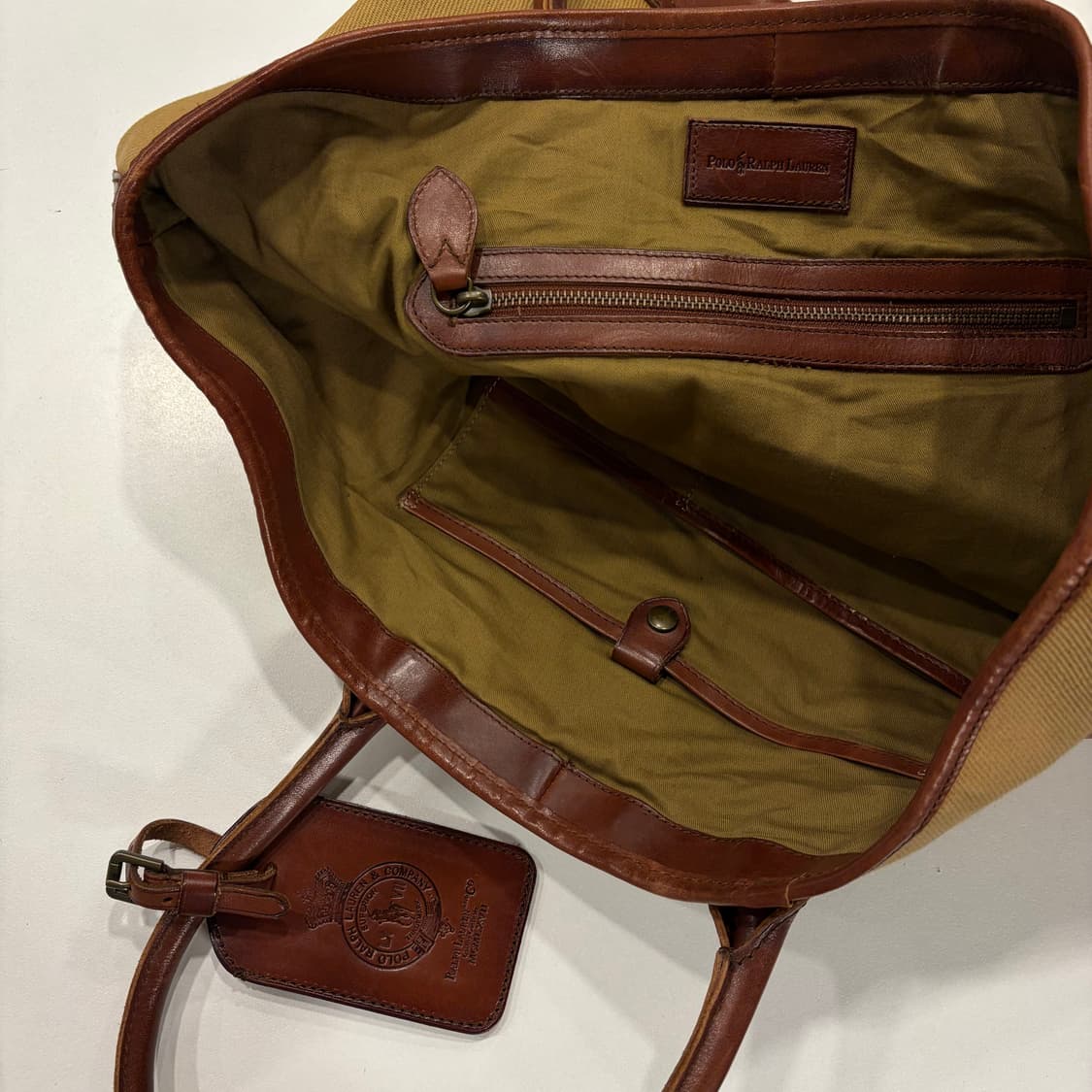 폴로 랄프로렌 캔버스 레더 토트백 상품이미지7