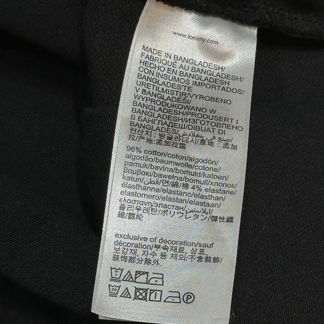 XXL 타미힐피거 블랙 반팔 카라티 상품이미지5
