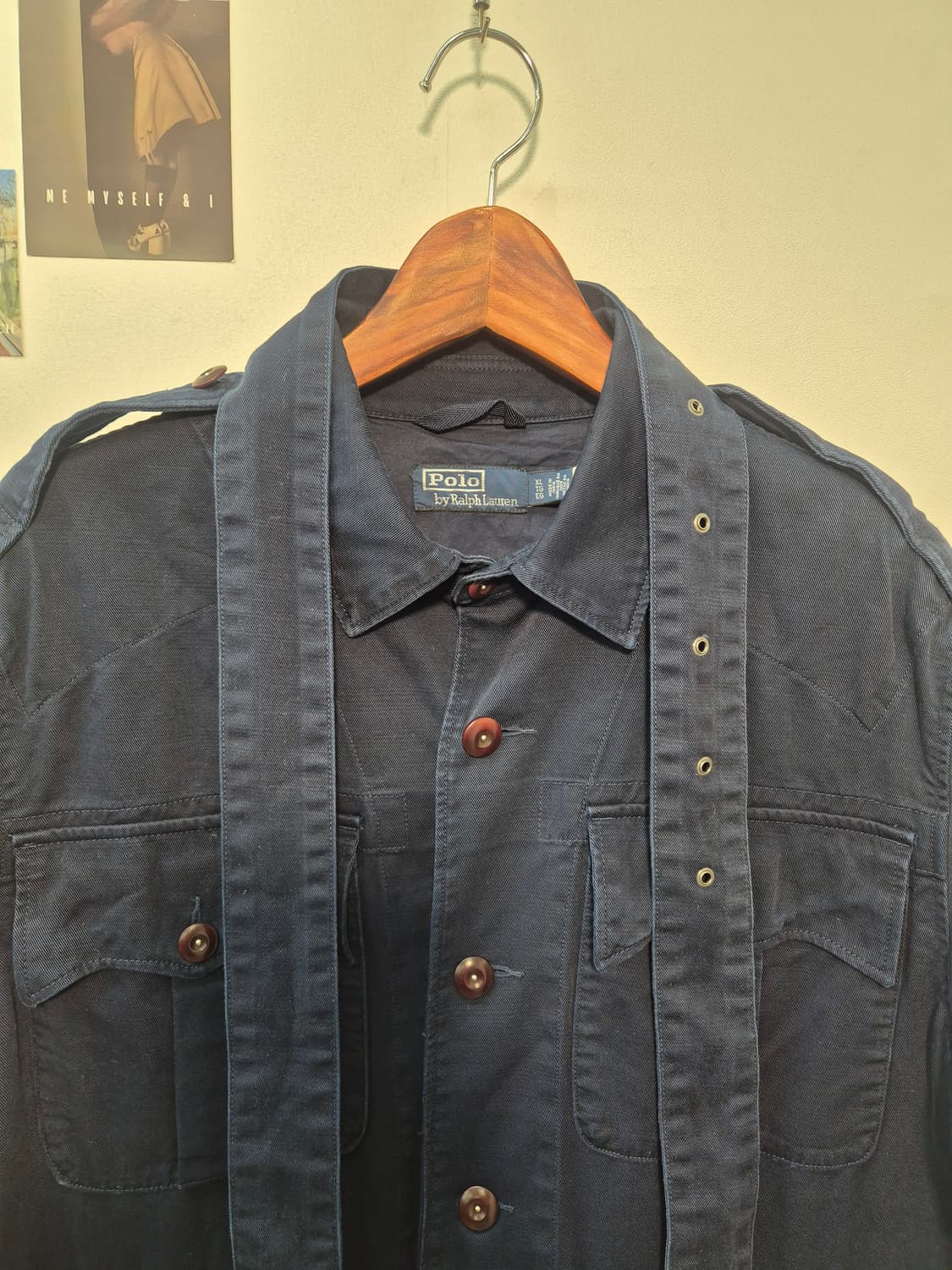 폴로 랄프로렌   트윌 벨트 유틸리티 재킷  네이비  XL 
 사이즈   상품이미지2