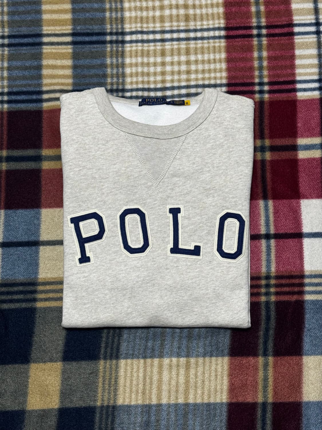 폴로 랄프로렌 빈티지 플리스 스웻 셔츠 (오트밀, L) 상품이미지2