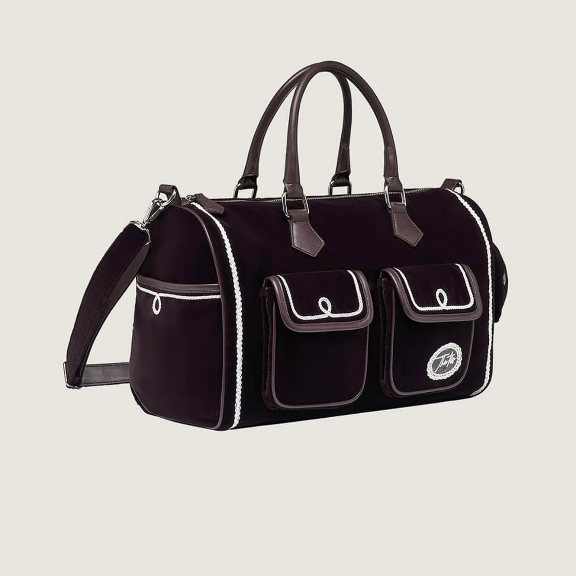 더티스 보스턴백 SCONE VELVET LACE BOSTON BAG 상품이미지1