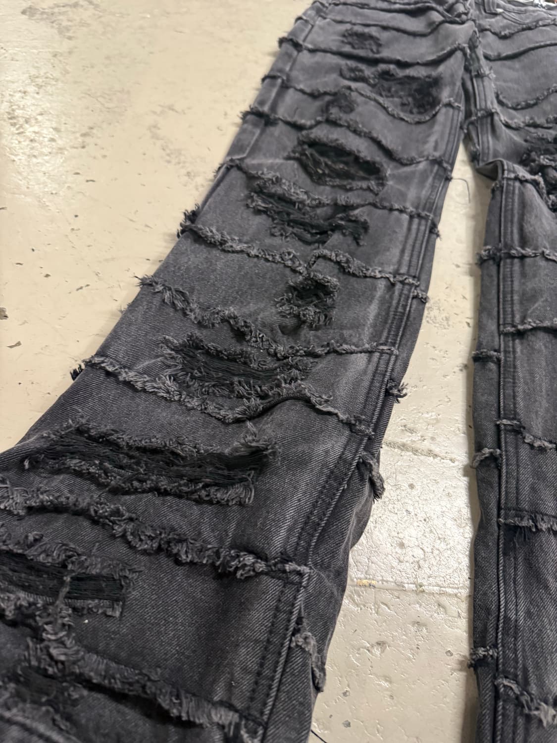 racer worldwide washed flag jeans 상품이미지3