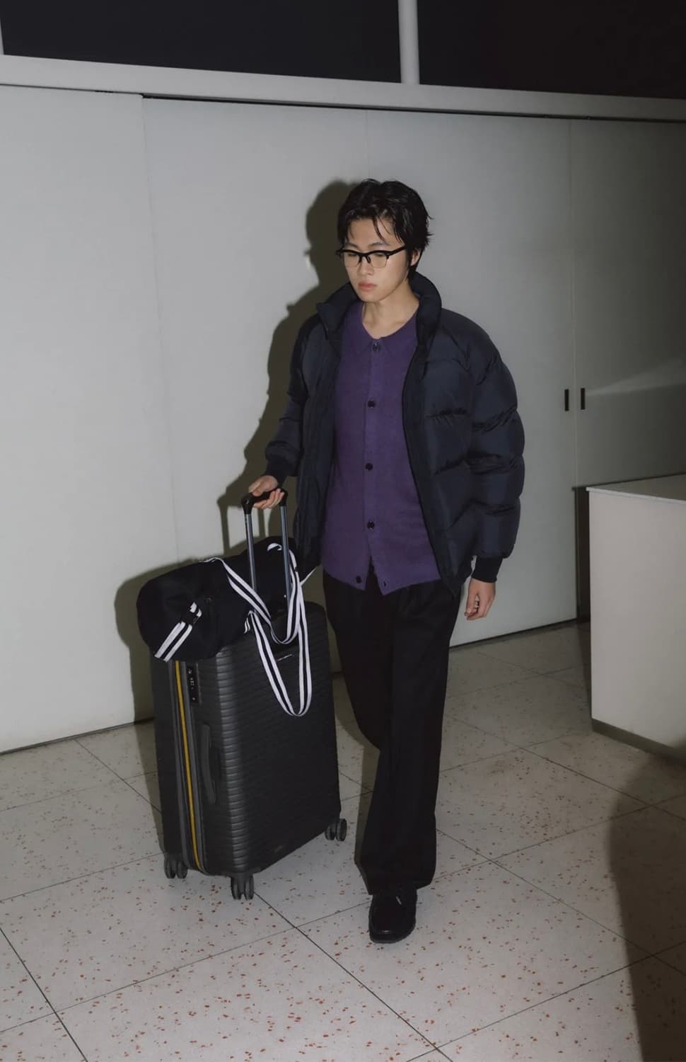 셔터 모헤어 플레인 가디건 퍼플 m 사이즈 상품이미지6