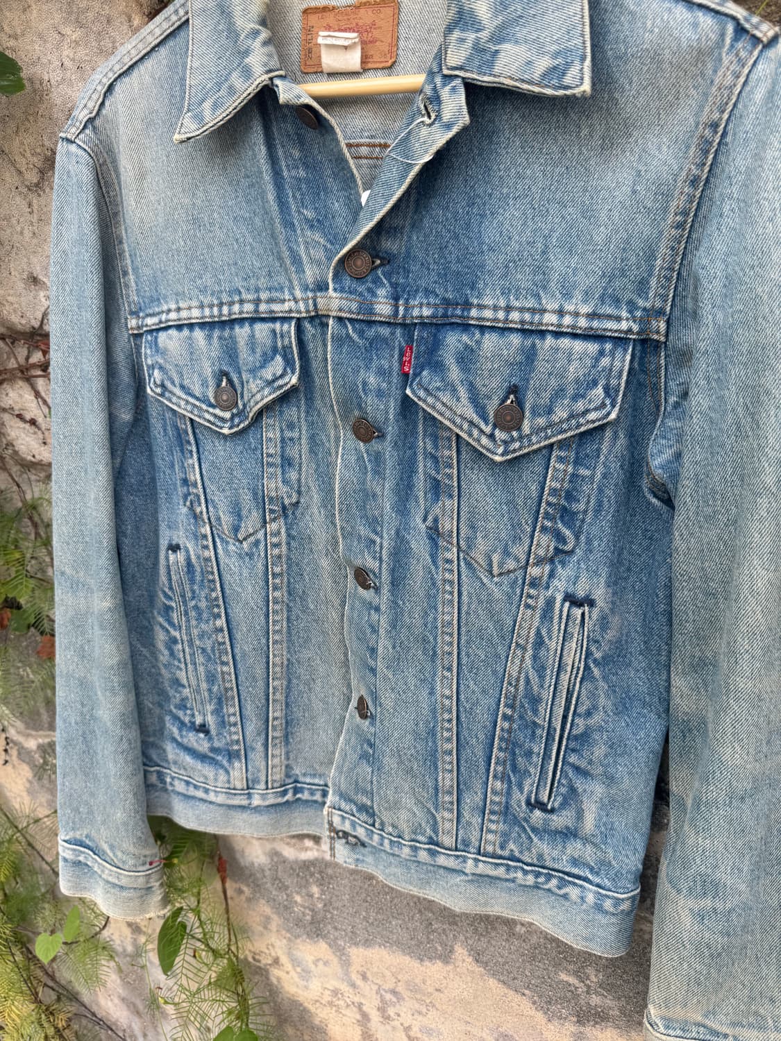 80s levis 리바이스 하드 페이딩 3rd 데님 트러커 자켓 usa 상품이미지3