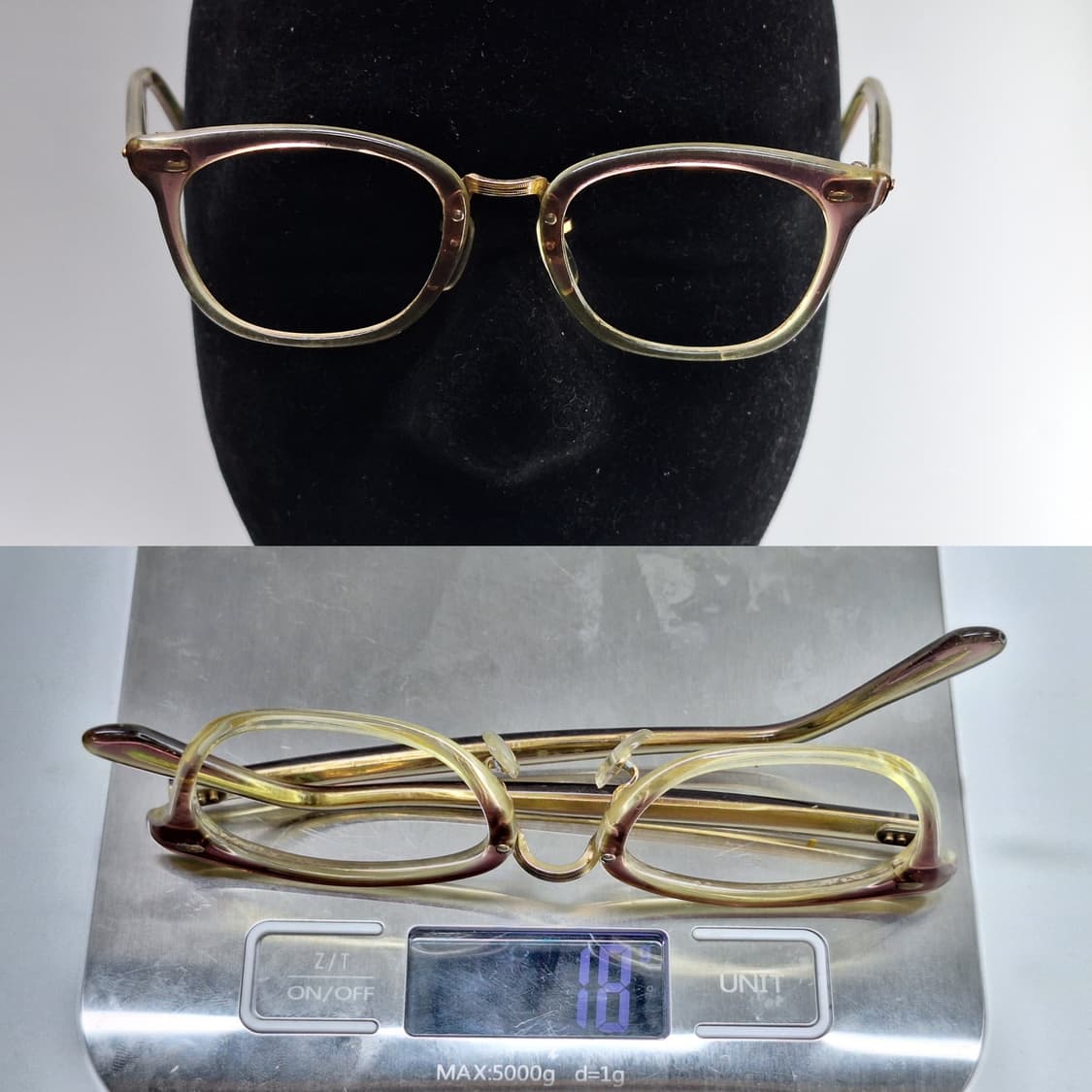 80s 셀룰로이드 리벳 안경테 128mm 여성안경 선글라스테 일본 빈티지 상품이미지5