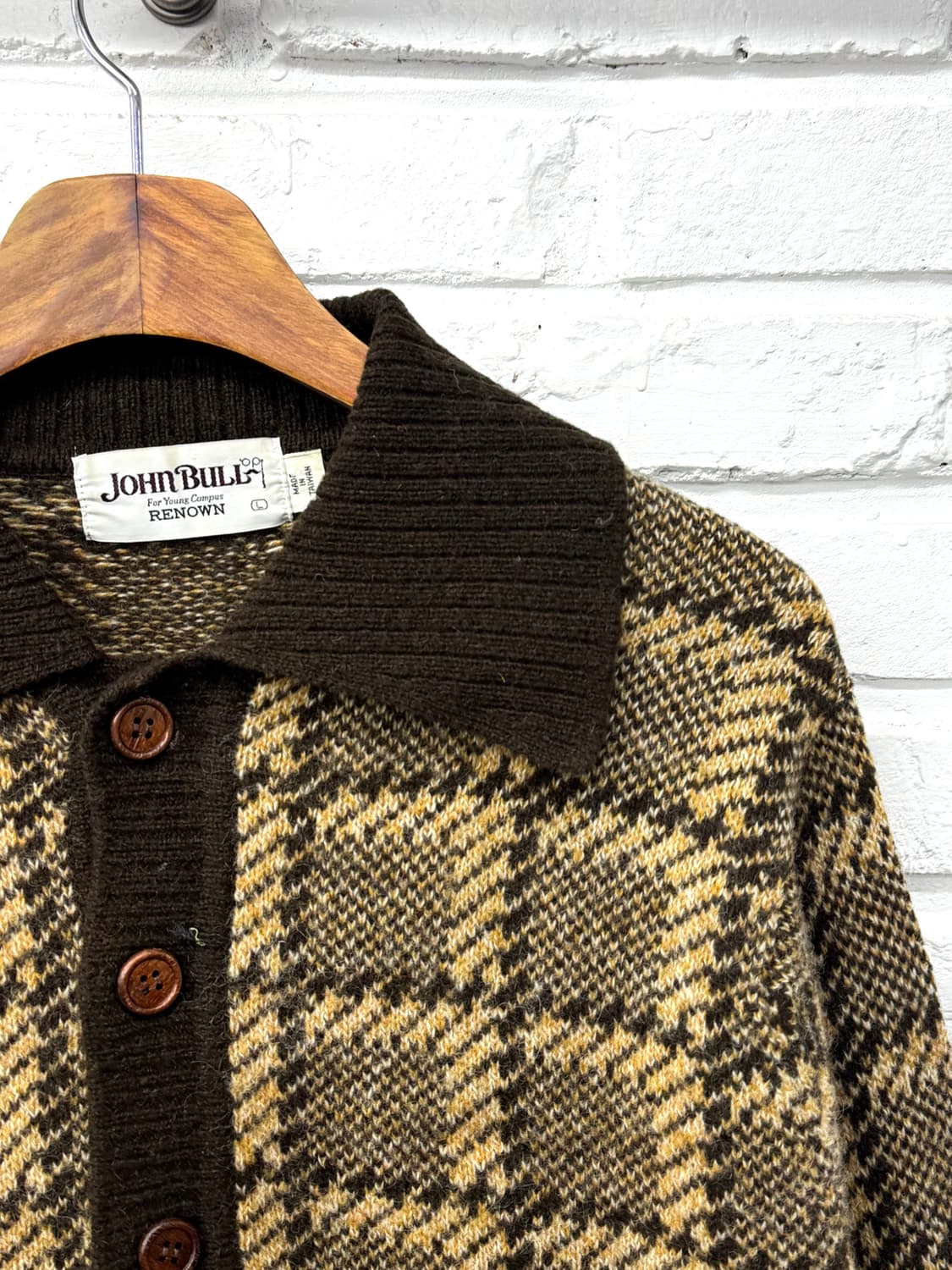 John bull 브라운 체크 카라 니트 상품이미지4