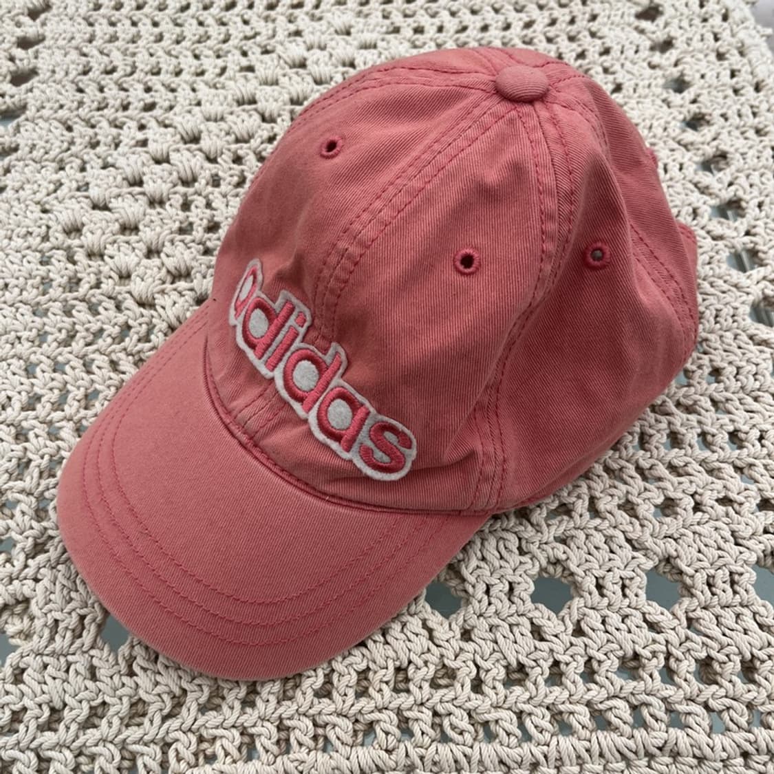 아디다스 빈티지 Y2K 코랄 딸기핑크 볼캡 C10326 상품이미지3