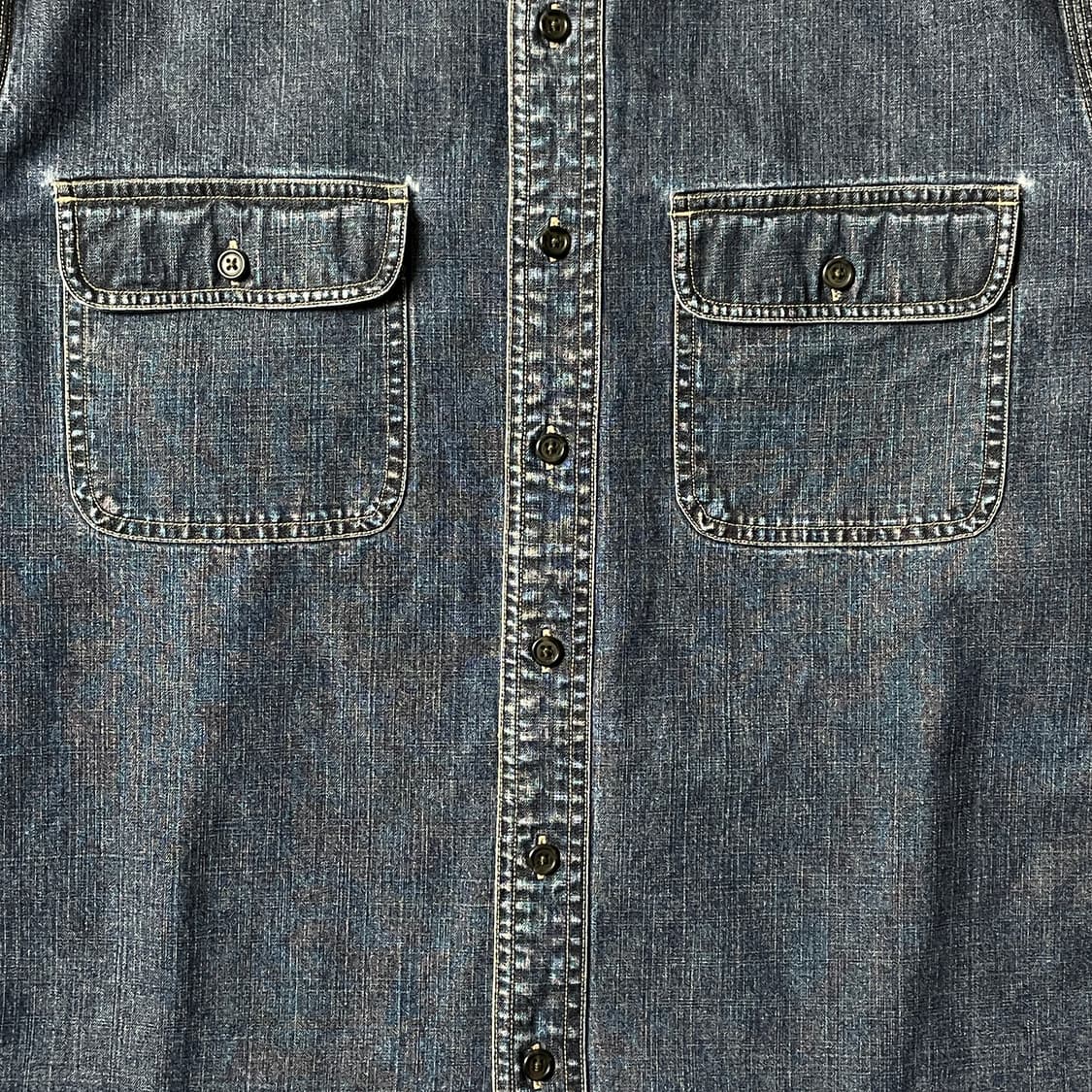 LANDS' END 빈티지 코튼 데님 셔츠 A00629 상품이미지3