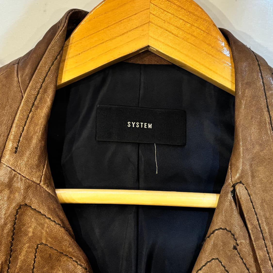 System 브라운 양가죽 자켓 빈티지자켓 해체주의자켓 상품이미지5