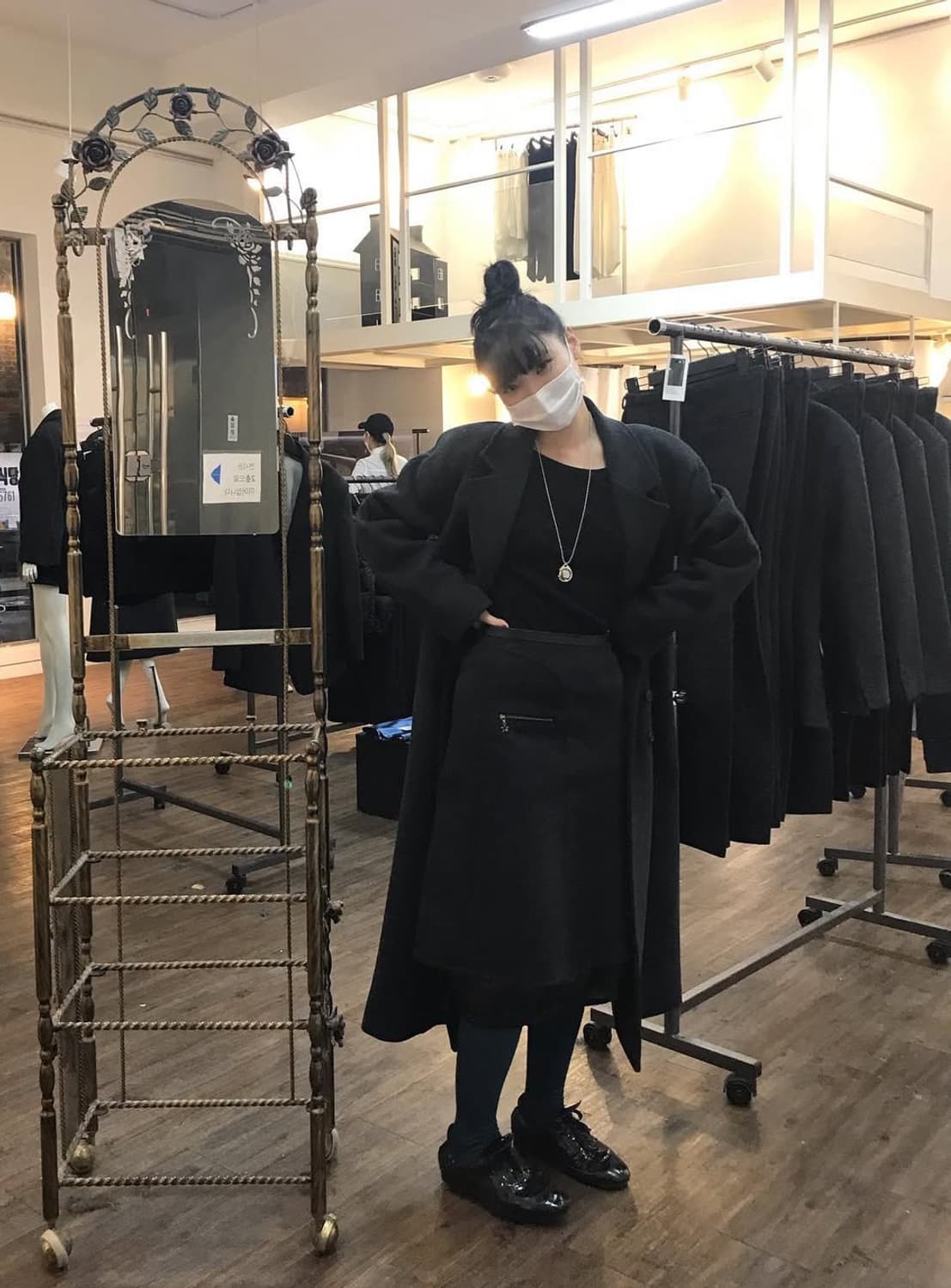 에옹쓰 라이닝 패딩 스커트 s 상품이미지1