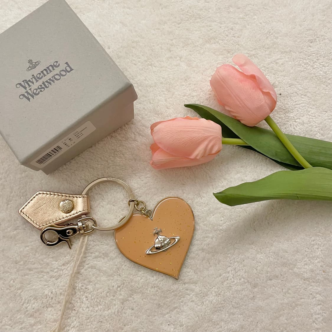 *새상품*비비안웨스트우드 ORB골드 하트 미러 키링 상품이미지1