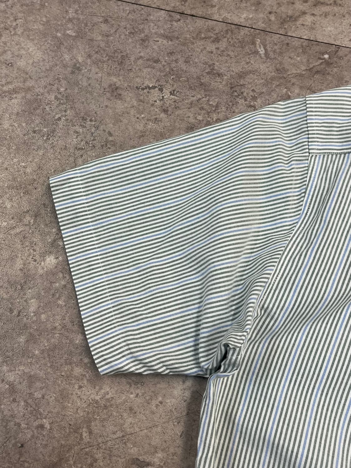 에디바우어 스트라이프 포켓 반팔 셔츠 스카이블루 M #csz3547 상품이미지8