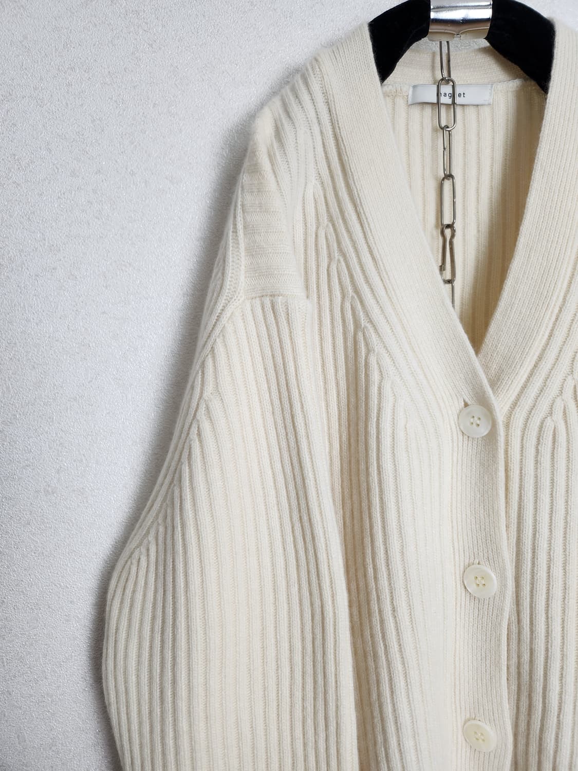 바이윤하 샵마그넷 울&캐시미어 가디건 free  상품이미지4