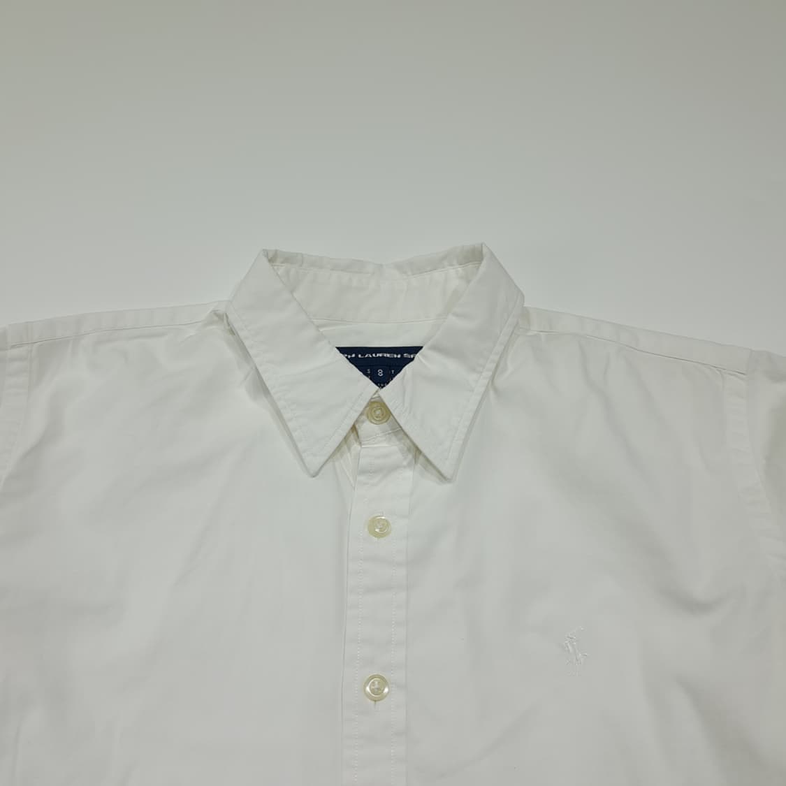 CK097 XL 폴로 90s 홍콩판 엘라스틴 화이트 슬림핏 셔츠 남방 상품이미지2