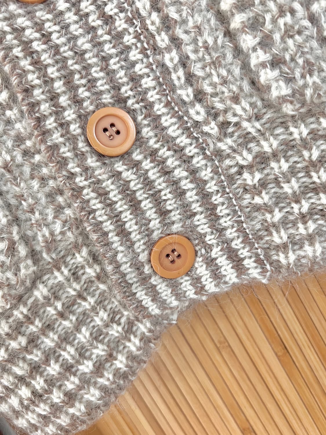 다카시마야 데드스탁 모헤어 숄카라 니트 가디건 상품이미지7