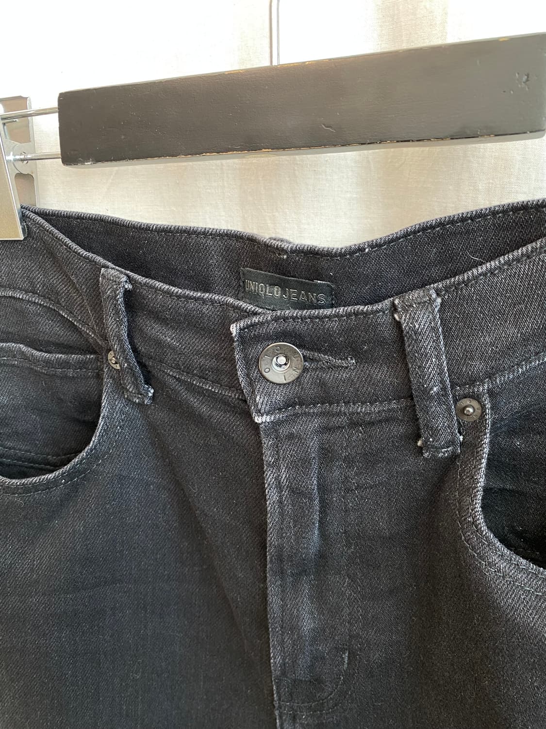 UNIQLO 블랙 데님팬츠(25-26) 상품이미지5