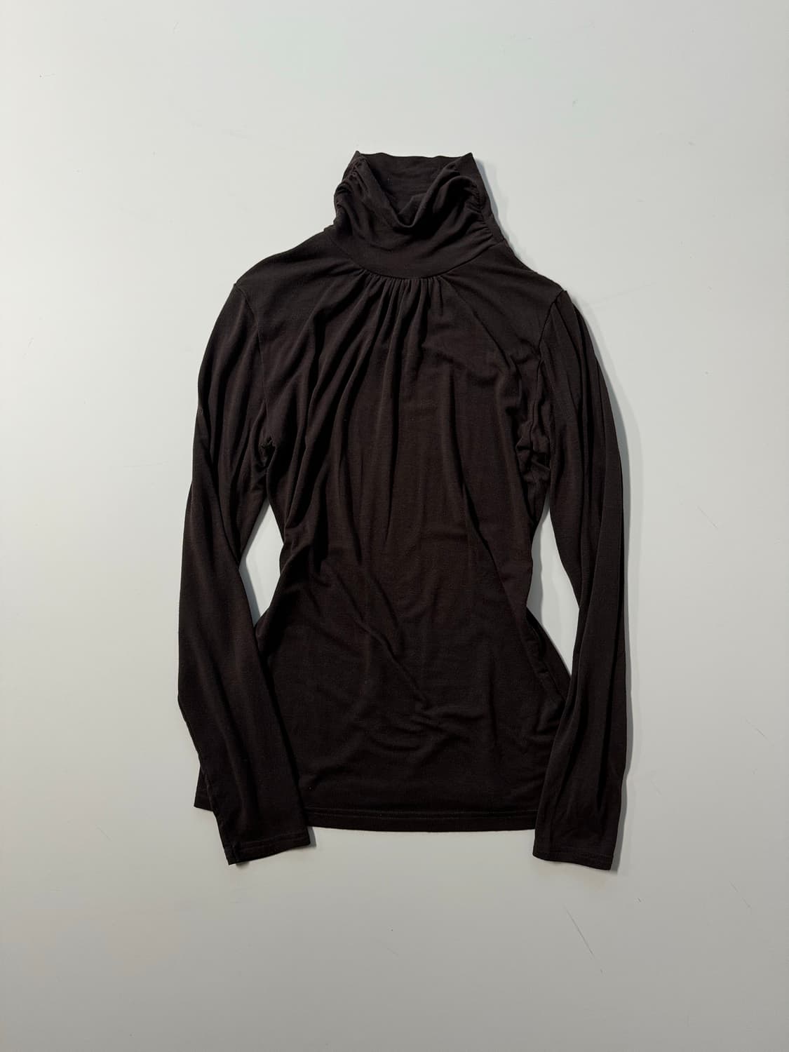 버튼 니트 스트라이프 패턴 셔링 폴라 넥 원피스 2pcs SET 상품이미지9