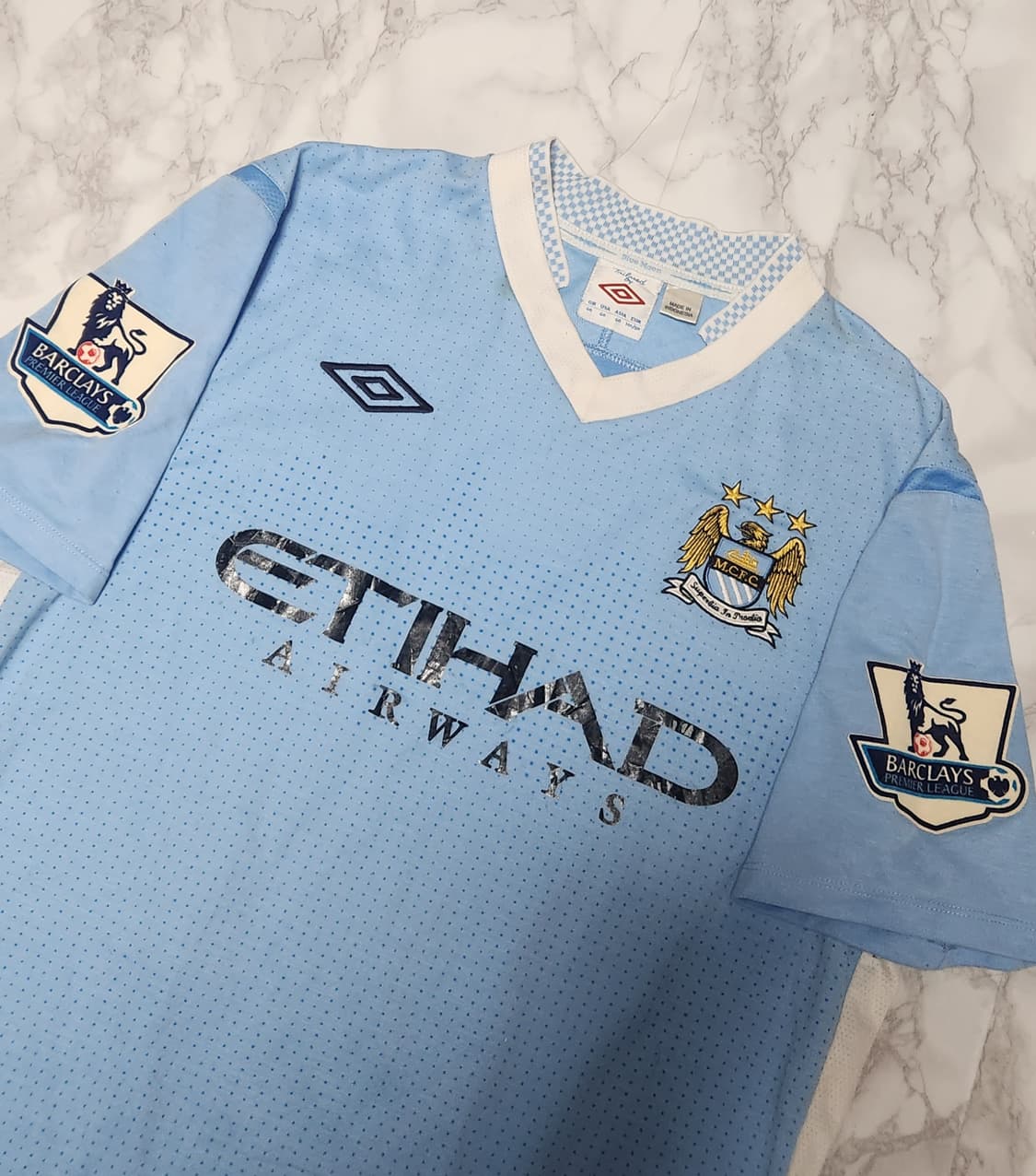 11-12 엄브로 맨시티 홈 유니폼 반팔 우승시즌 NO.실바 상품이미지2