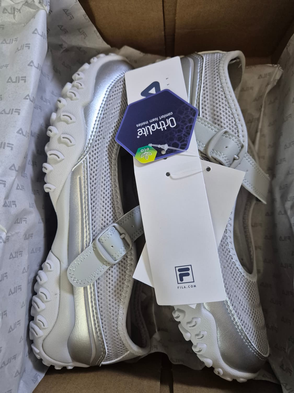 (새상품) 휠라 에샤페 메리제인 그레이 화이트 상품이미지2