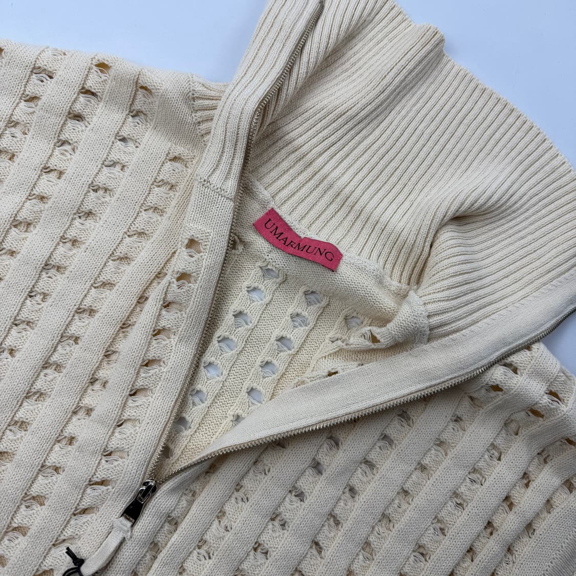 우마뭉 오가닉코튼 하프집업 니트 베스트 상품이미지3