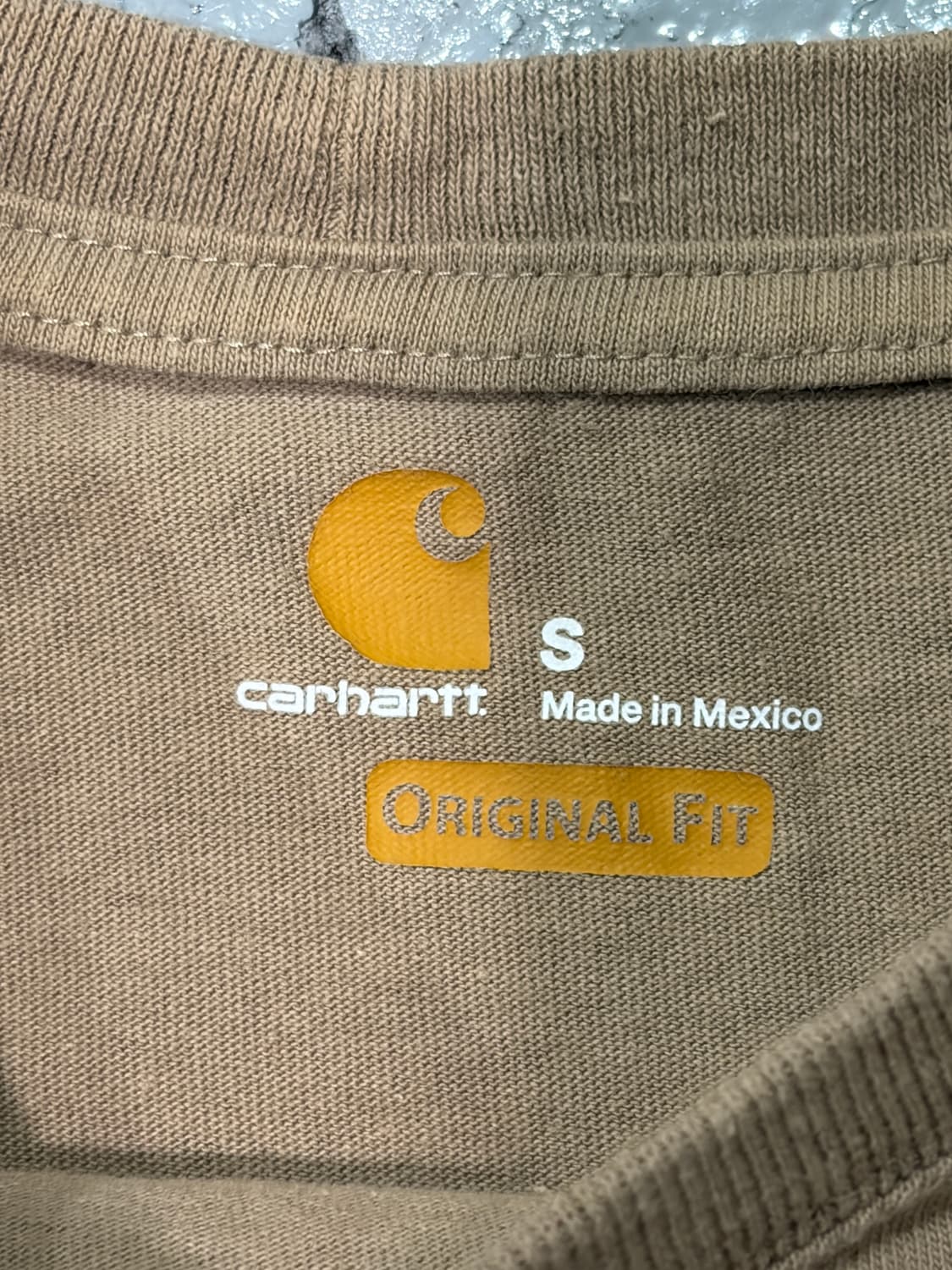 칼하트(Carhartt) 브라운 포켓 반팔 티셔츠 상품이미지3