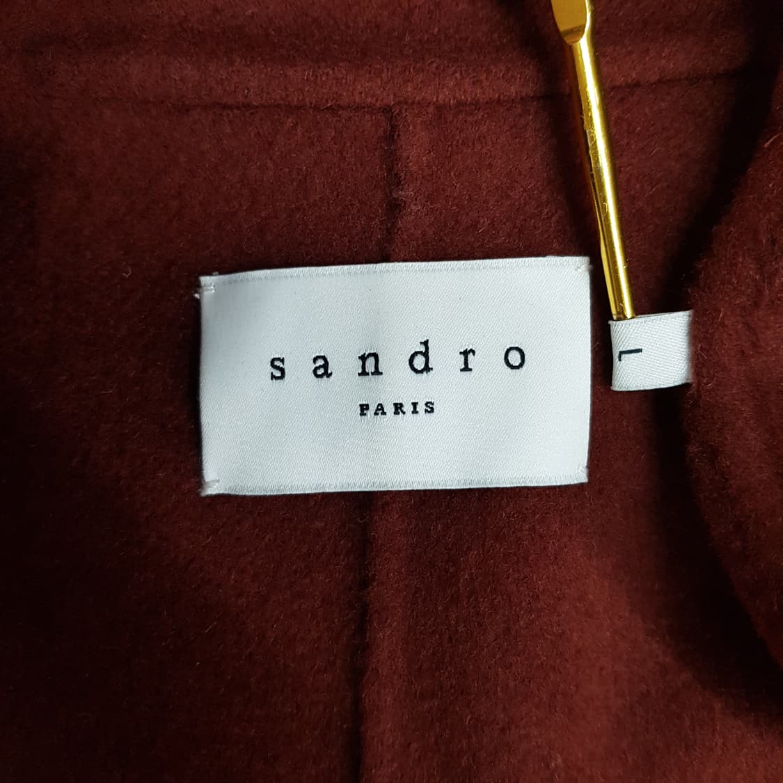 산드로 SANDRO 캐시미어 블렌드 싱글 코트 L사이즈 상품이미지6