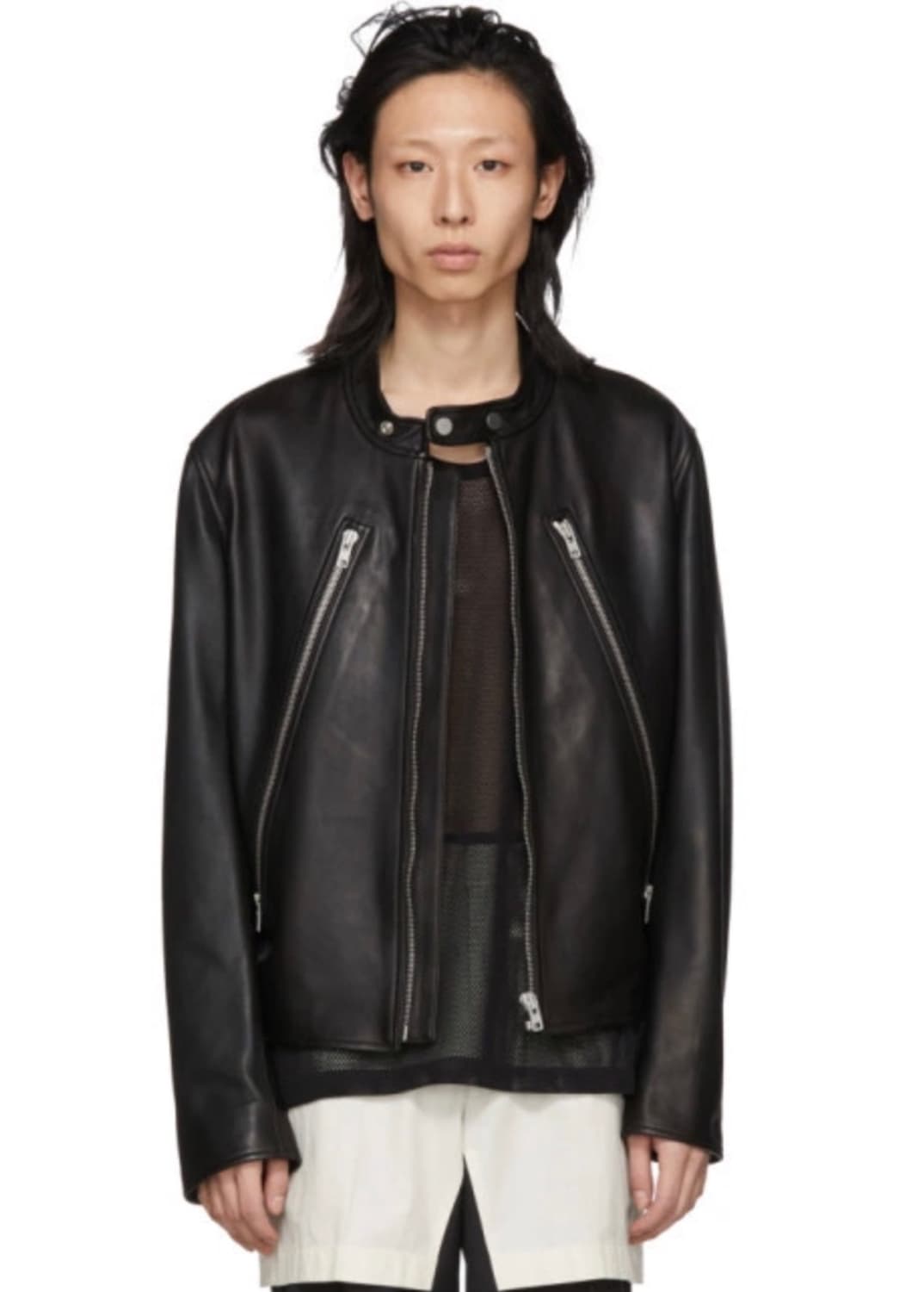Margiela 5zip leather jacket 상품이미지5