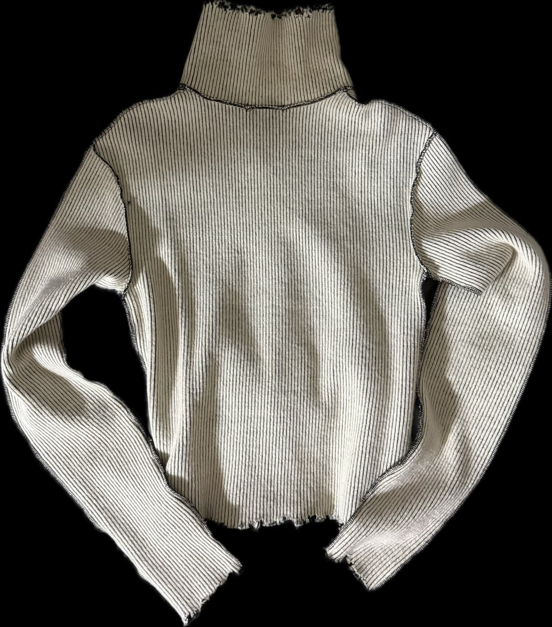 레씨토 Destroyed Lip Knit Zip-Up_[Ivory] 상품이미지5