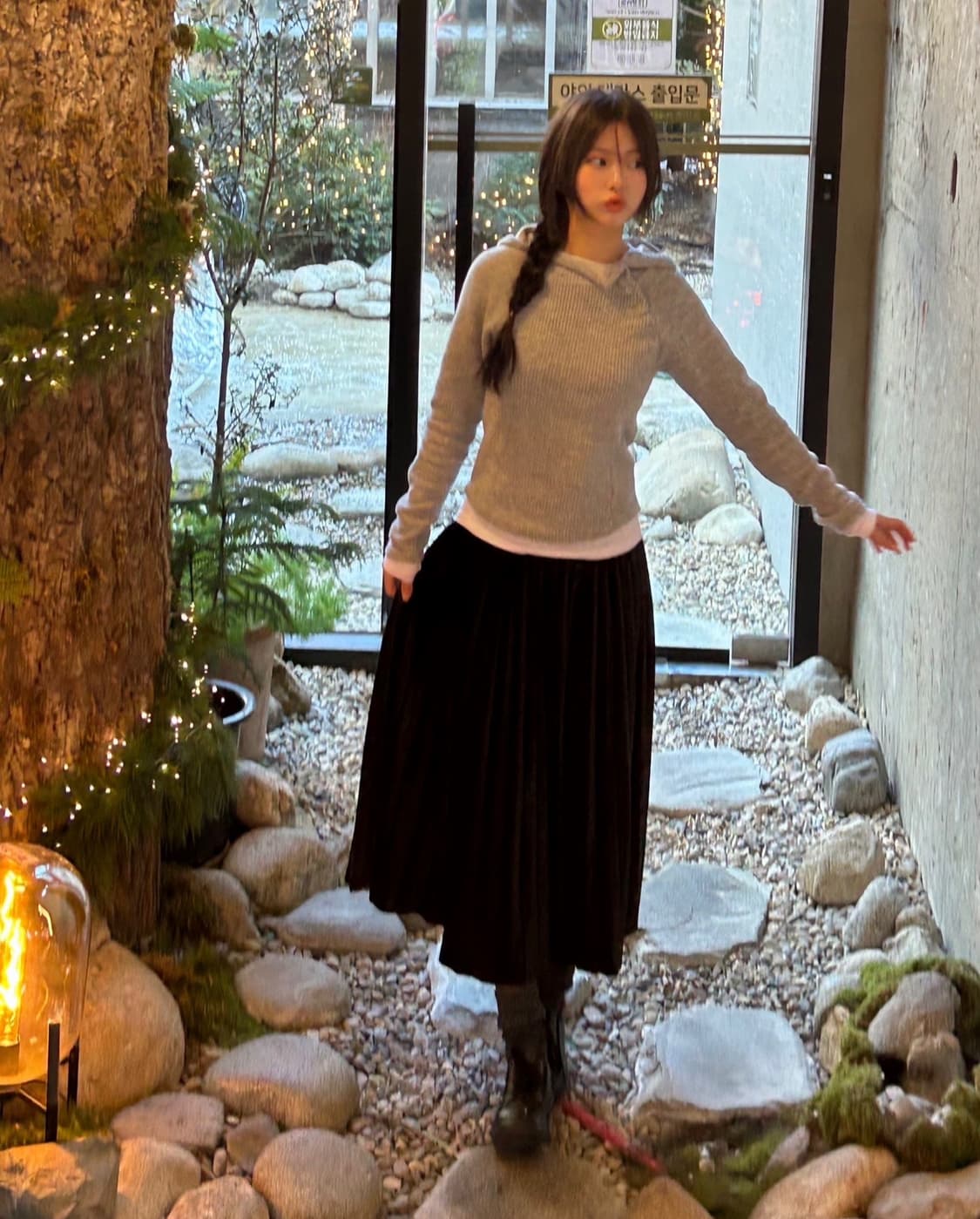 기모 포근 사선단추후드티 상품이미지8