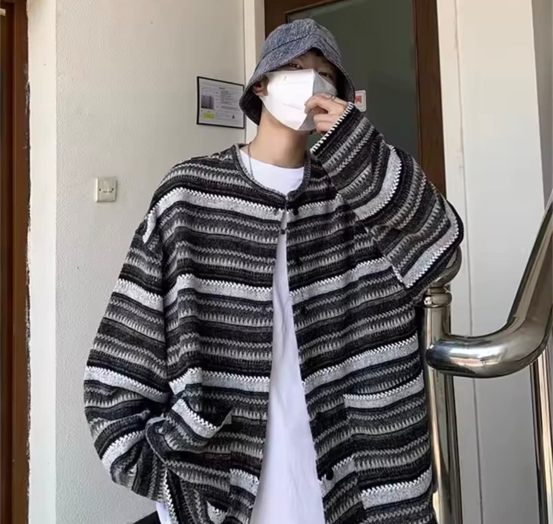 [새상품] 빈티지 후리스 니트 가디건 상품이미지2