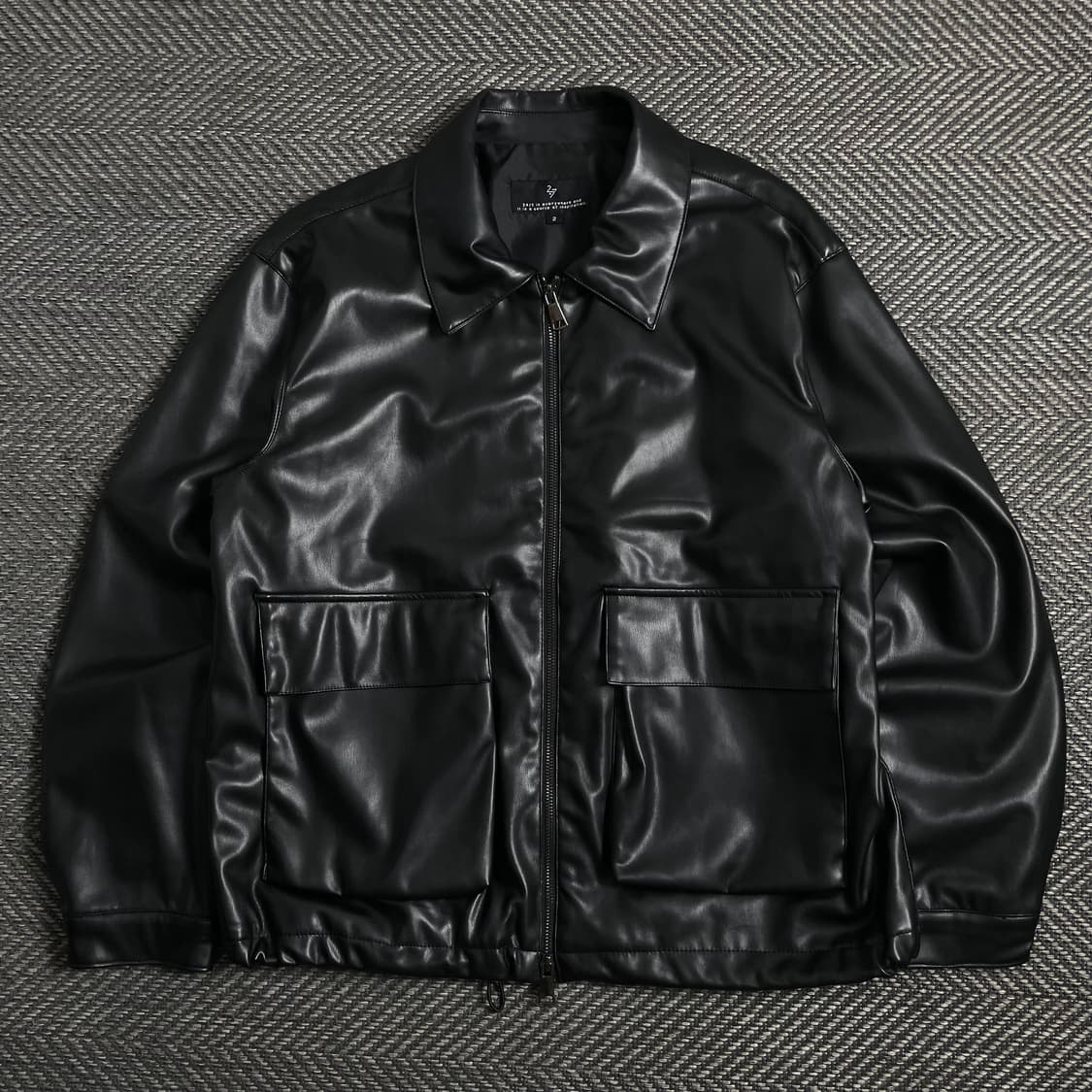 24/7 빈티지 미니멀 레더 블루종 자켓 y 4342 상품이미지2