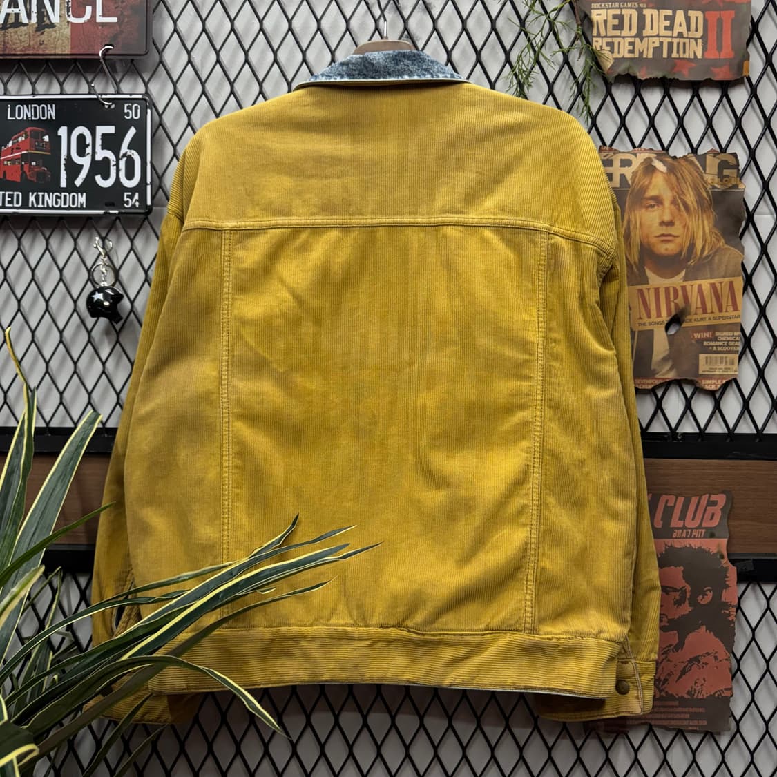 빈티지 리버시블 데님 코듀로이 트러커자켓 옐로우 중청 상품이미지4
