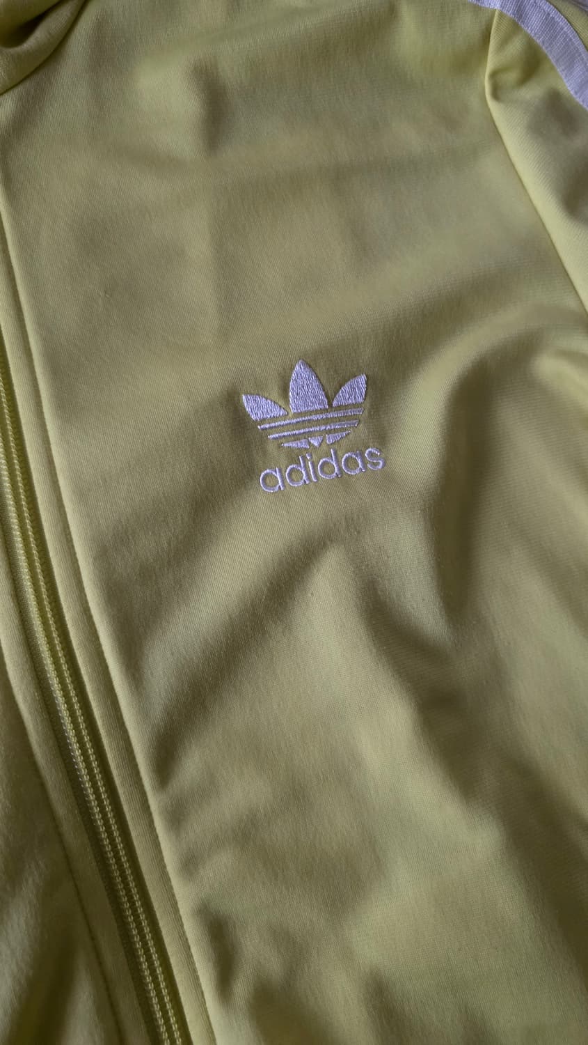 S 아디다스 빅로고 삼선 트레이닝 져지 레몬형광 형광노랑 자켓 상품이미지4