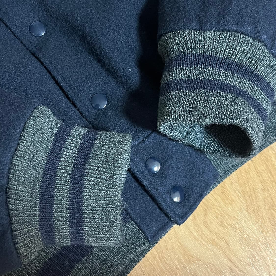 골든베어 울 바시티 자켓 네이비 M 상품이미지3