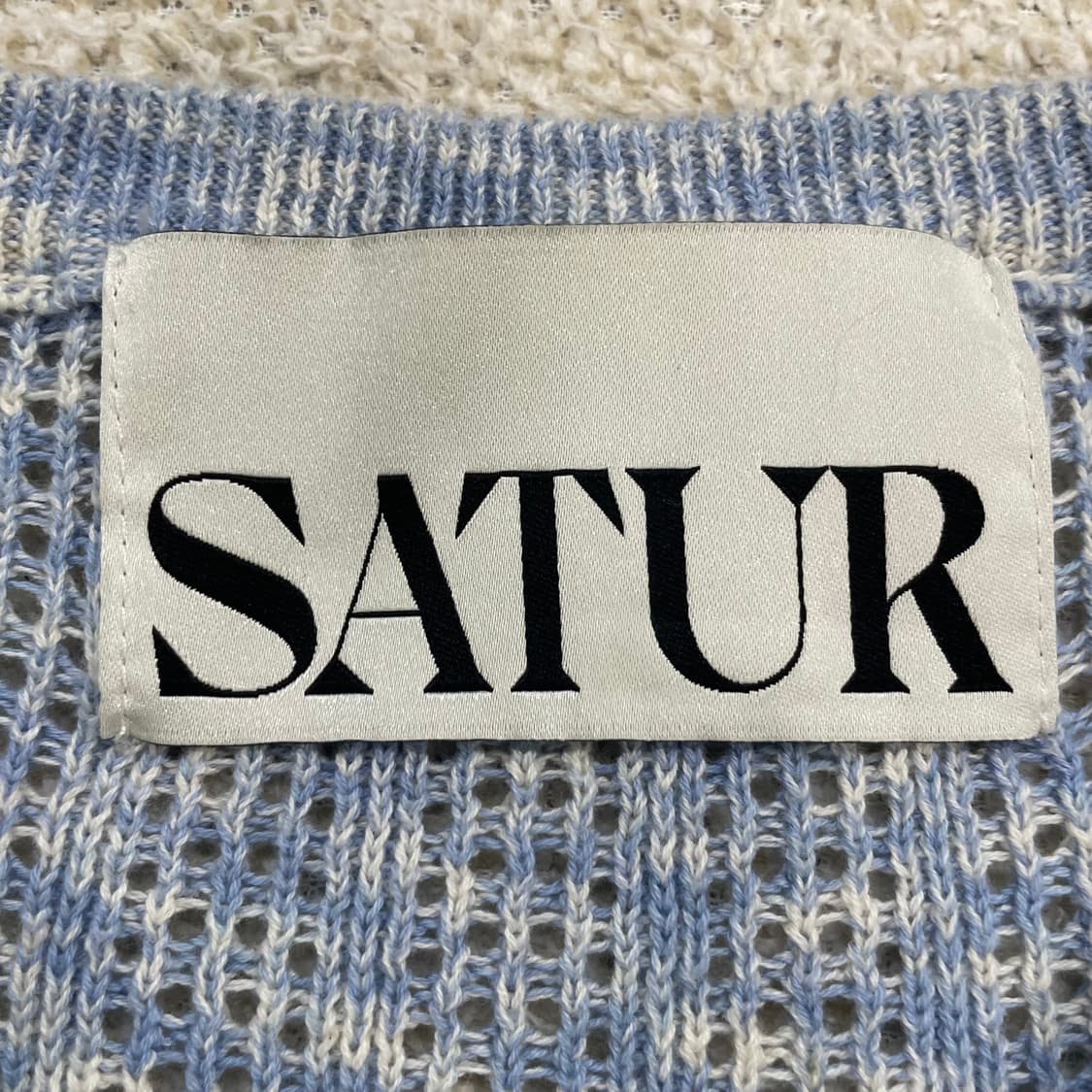 세터 Satur 이비자 썬 레트로 그래픽 메시드 니트 상품이미지3